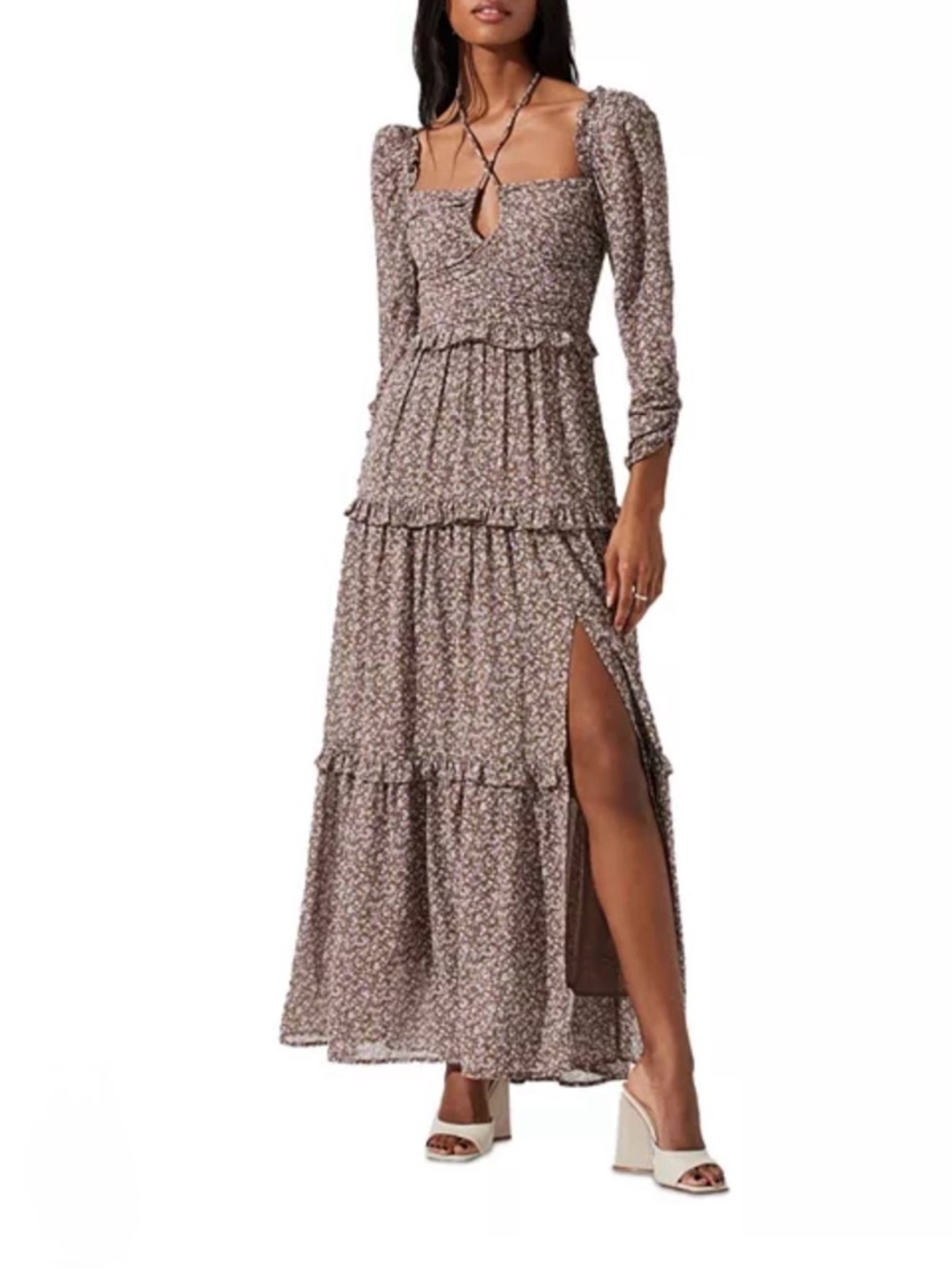 ASTR Love Struck Floral Maxi Dress NWT Small Boho